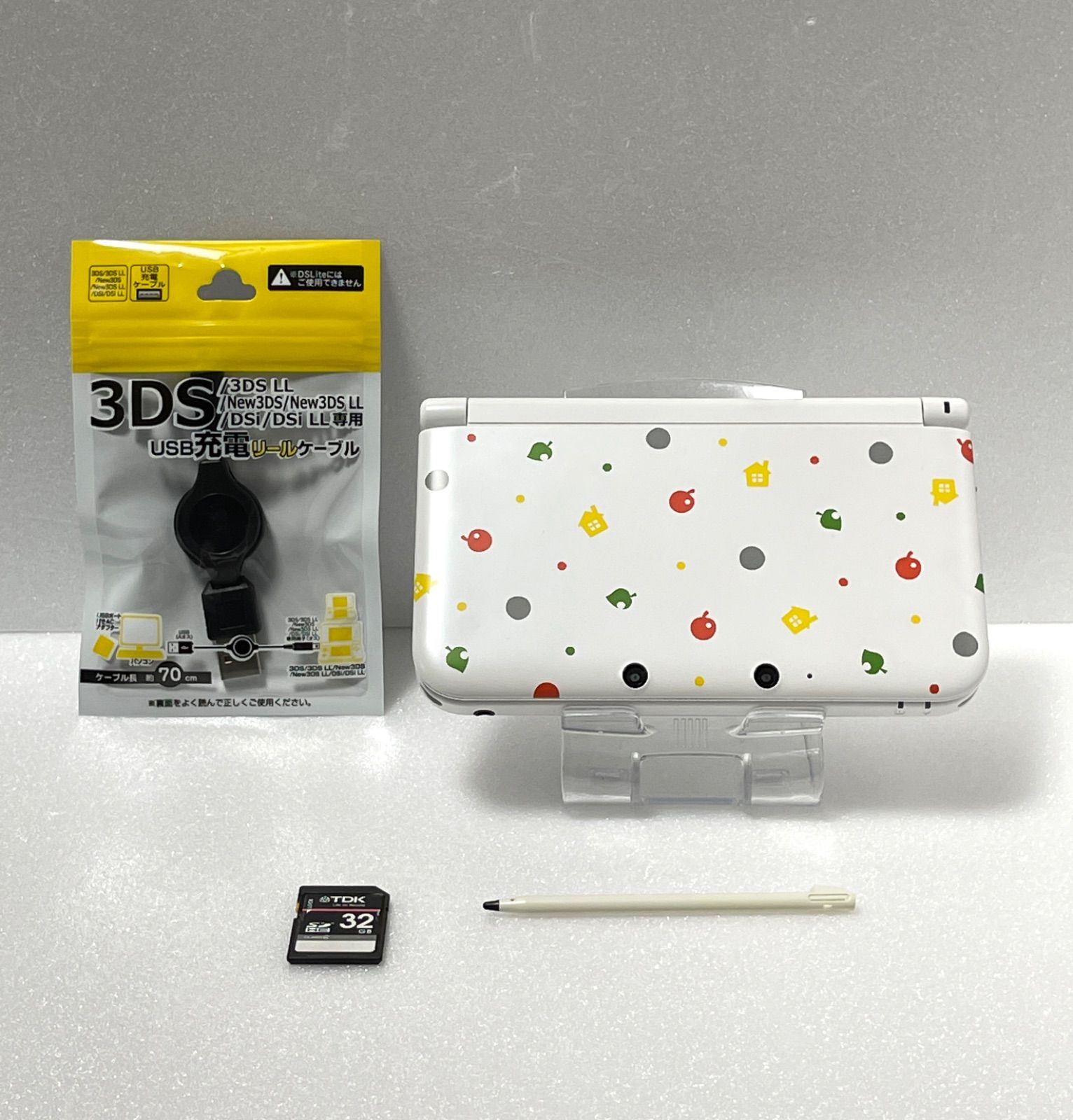 液晶 美品 完動品 3DS LL 本体 とびだせどうぶつの森パック