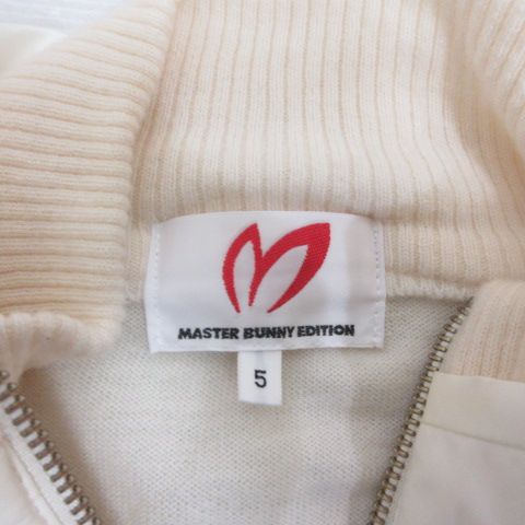 マスターバニー ダブルジップ ハイブリッド ニット 裏地付 ジャケットサイズ 1 マスターバニー MASTER BUNNY EDITION ゴルフウェア ハイネック