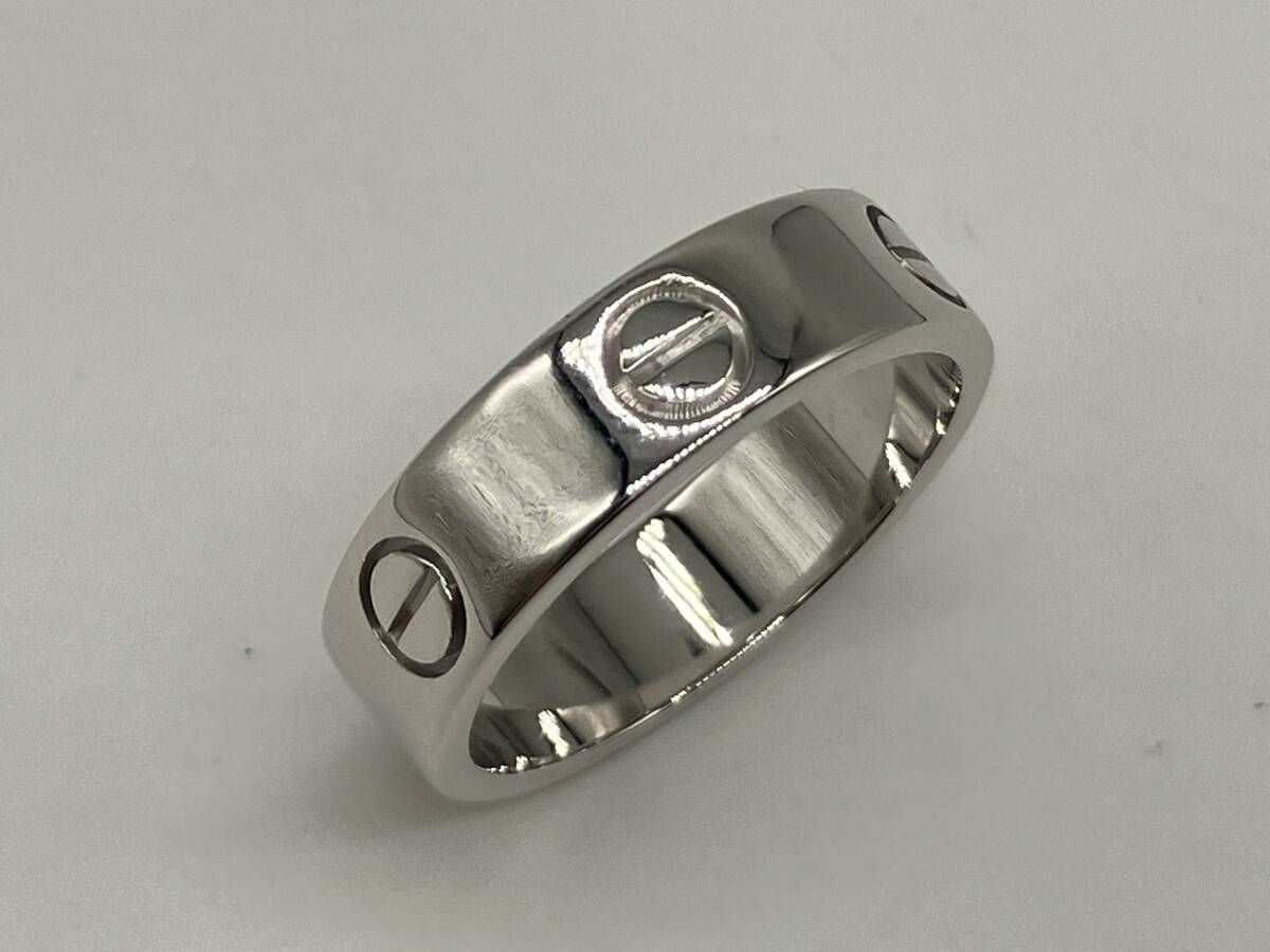 カルティエ Cartier ラブリング K18WG 56 約15号 18金 ホワイトゴールド