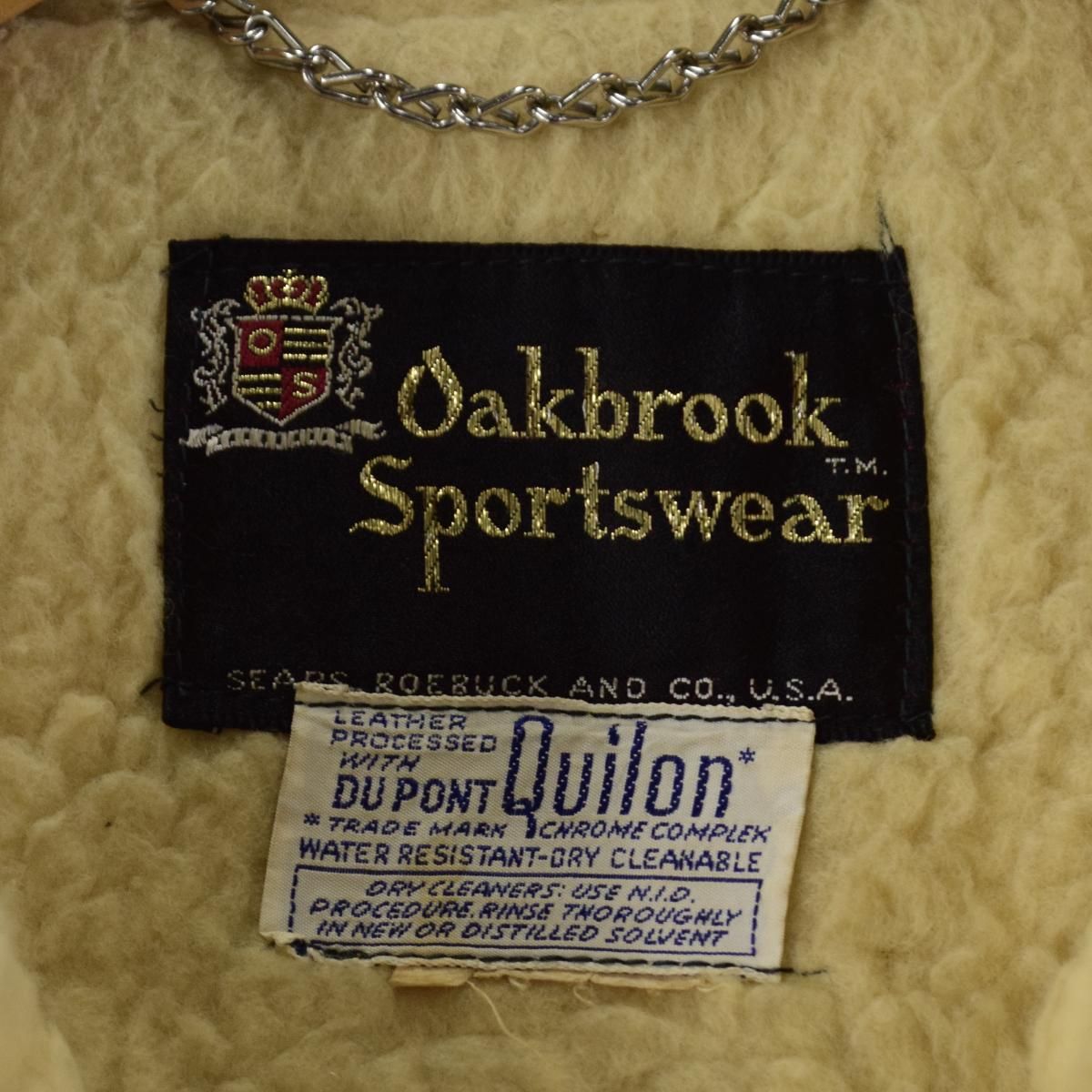 古着 50年代 Oakbrook Sportswear スエードボアジャケット メンズL 