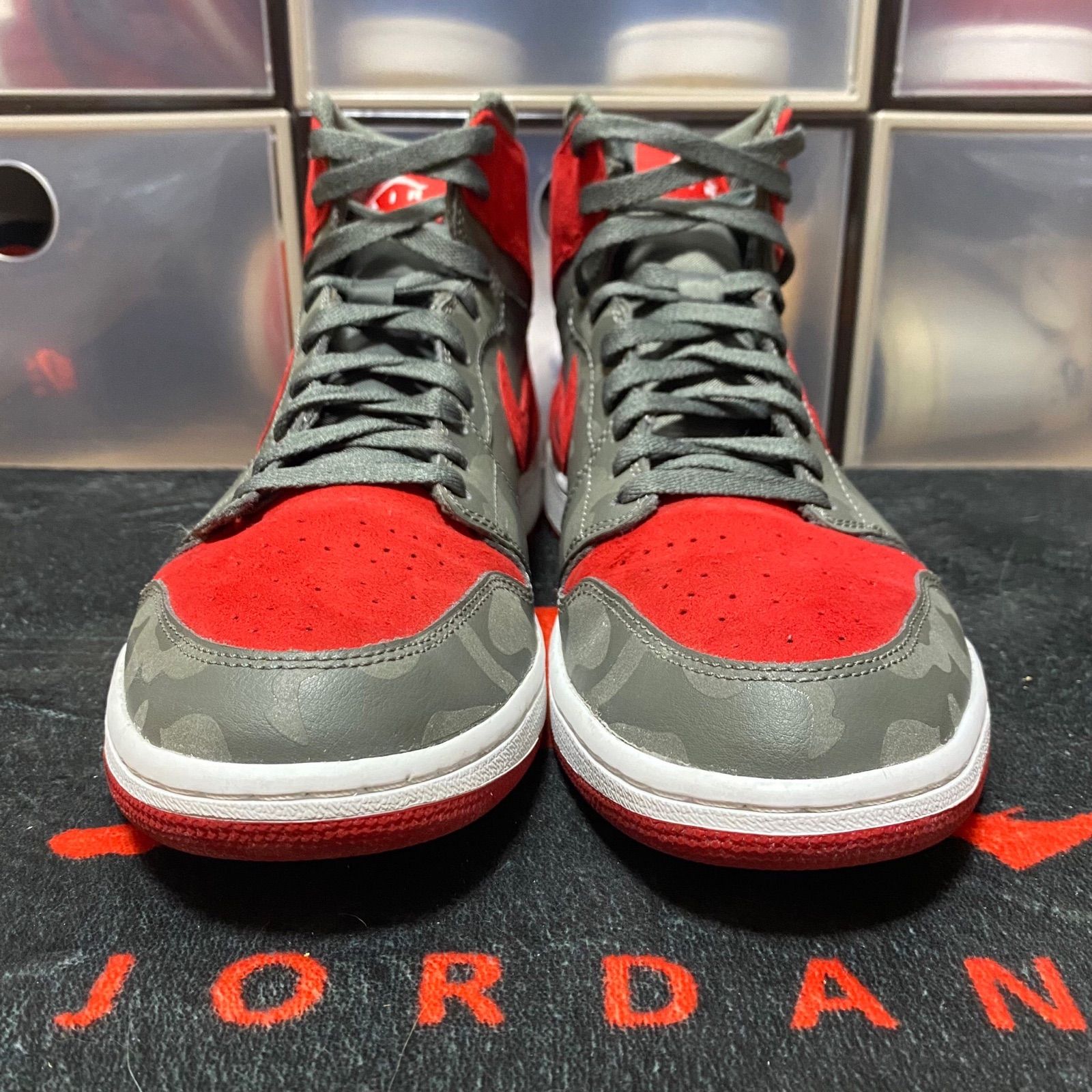 Air jordan shop 1 camo red