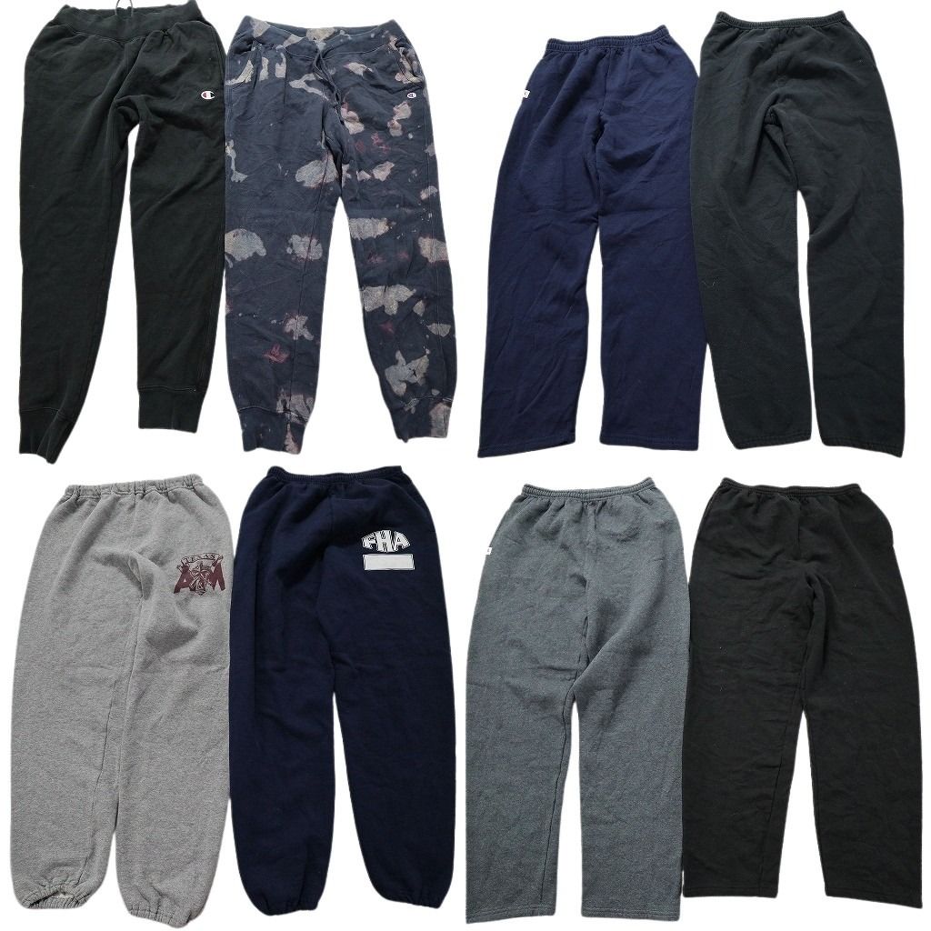 古着卸 まとめ売り スウェット パンツ 8枚セット (メンズ M /Ⅼ ) カラー プリント ワンポイントロゴ チャンピオン タイダイ MW9227