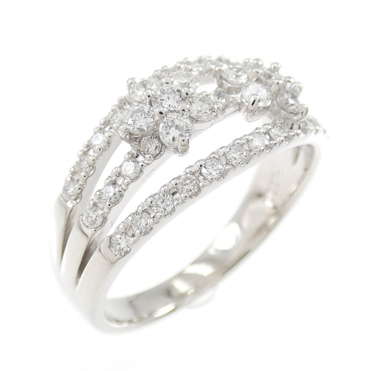 PT900 フラワー ダイヤモンド リング 0.61CT