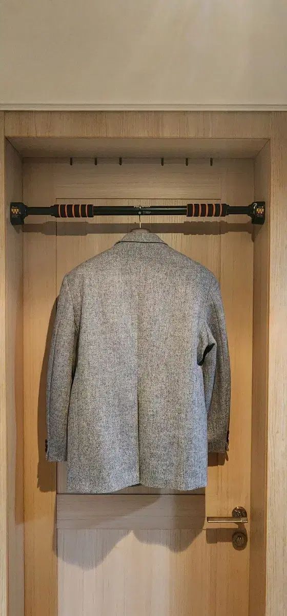 ハリストウィード ライトグレー ウールジャケット XL