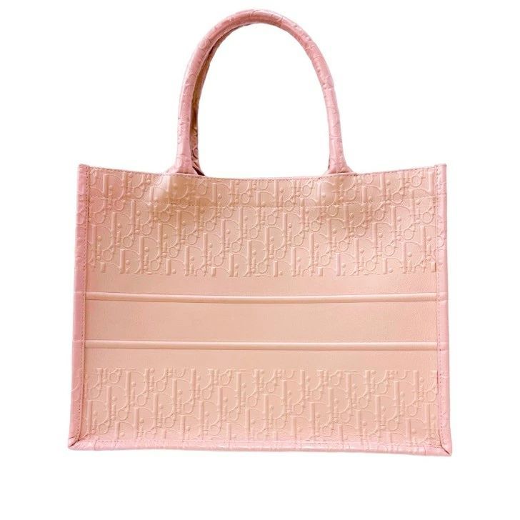 2022年CHRISTIAN DIOR ブックトートピンク ディオール ブックトート ミディアム レザー トートバッグ