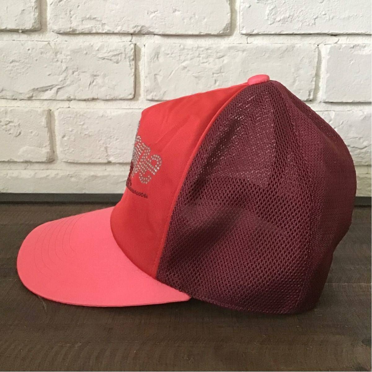 BAPE STA スワロフスキー キャップ Red a bathing ape bapesta