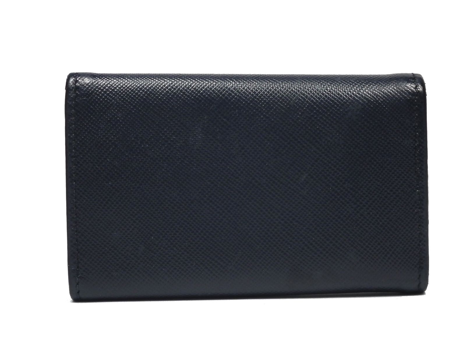 美品　PRADA サフィアーノネイビー 6連 キーケース 極美品】プラダ PRADA 6連 キーケース サフィアーノレザー