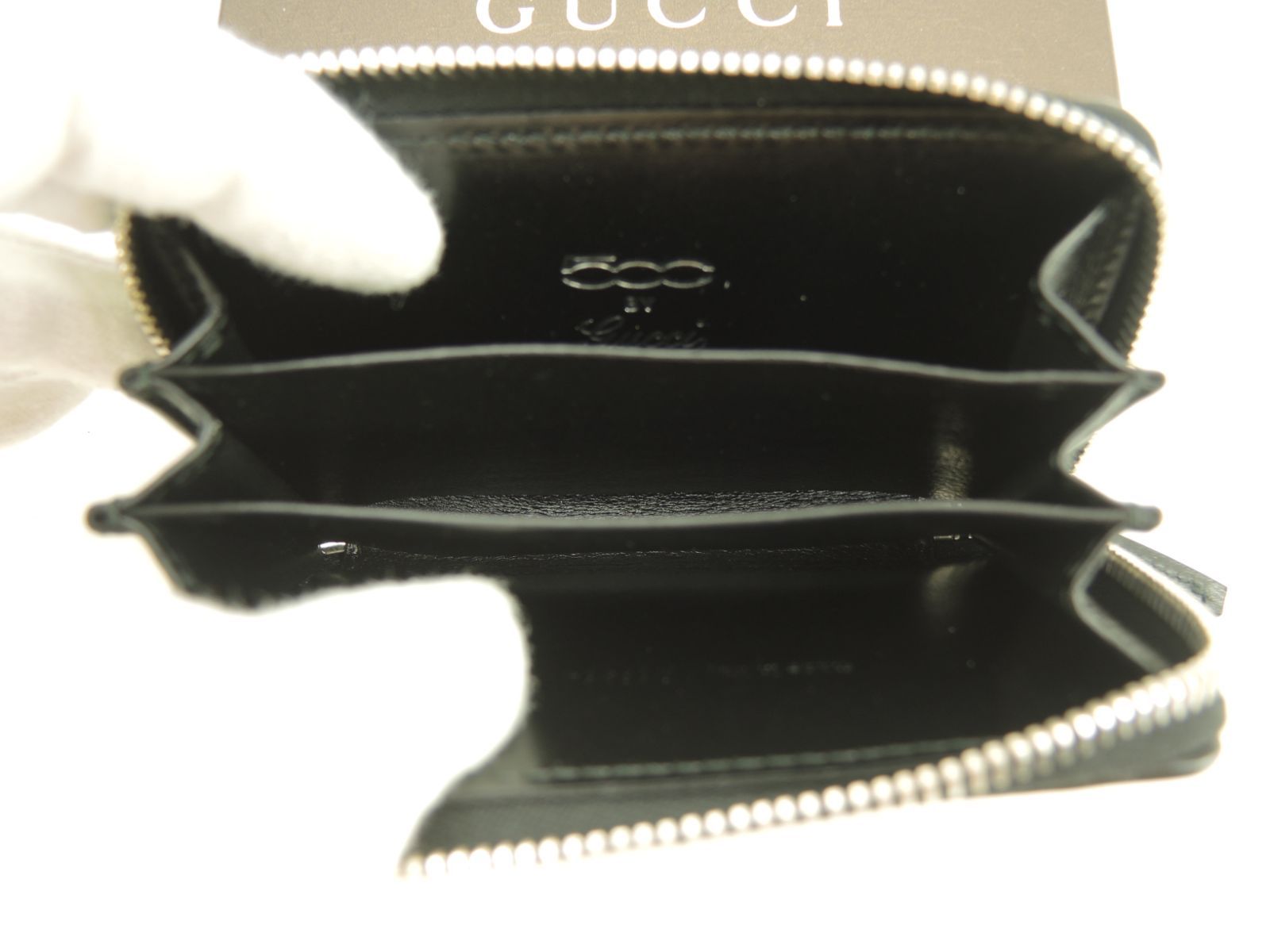 グッチ コインケース フィアット限定コラボ インプリメ黒 ジップミニ財布 新品1