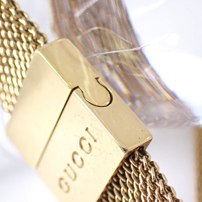 グッチ GUCCI メッシュ ブレスレット ゴールド GUCCI グッチ ロゴ メッシュ バングル/合金/メッキ-22.7g