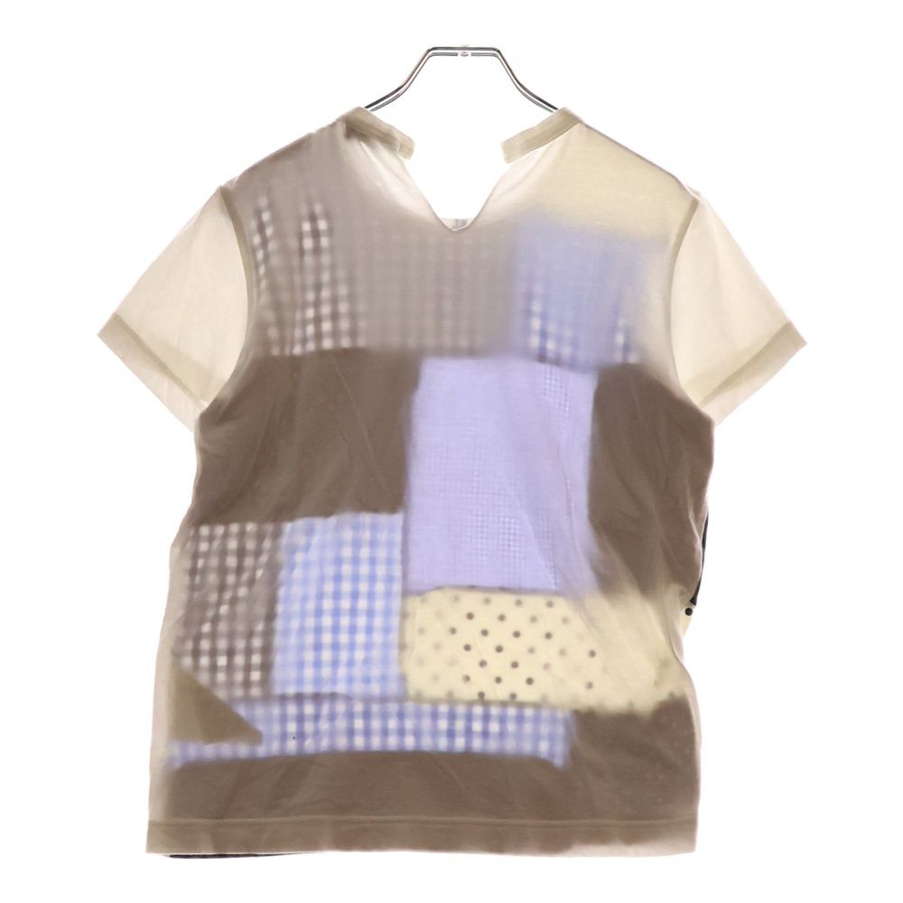 年末のプロモーション大特価！ des COMME tricot GARCONS スカーフ柄シャツ パッチワーク トップス