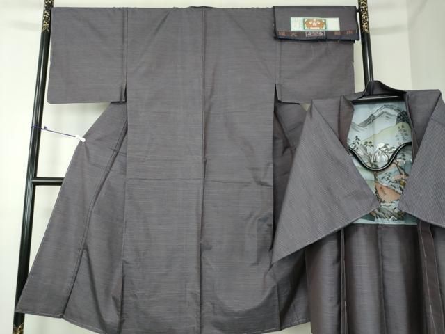 平和屋着物男性　本場大島紬　アンサンブル　亀甲柄　鹿児島織物謹製　証紙付き　正絹　逸品　DAAL5064ps