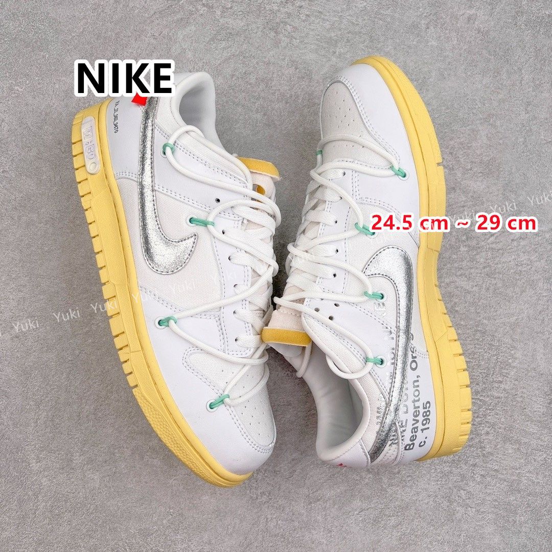 新品 未使用 NIKE  ナイキ ×OFF-WHITE DUNK LOW 1 OF 50 WHITE 1 オフホワイト ダンク ロット1 ローカットスニーカー ホワイト DM1602-127 男女兼用