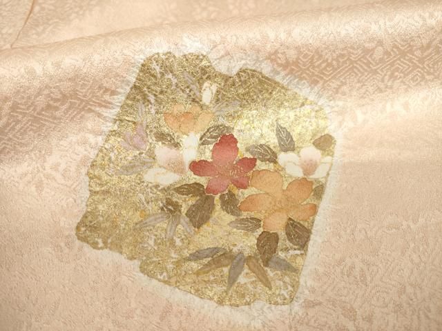 平和屋着物○訪問着 箔散らし文 竹屋町刺繍 暈し染め 金彩 正絹 逸品
