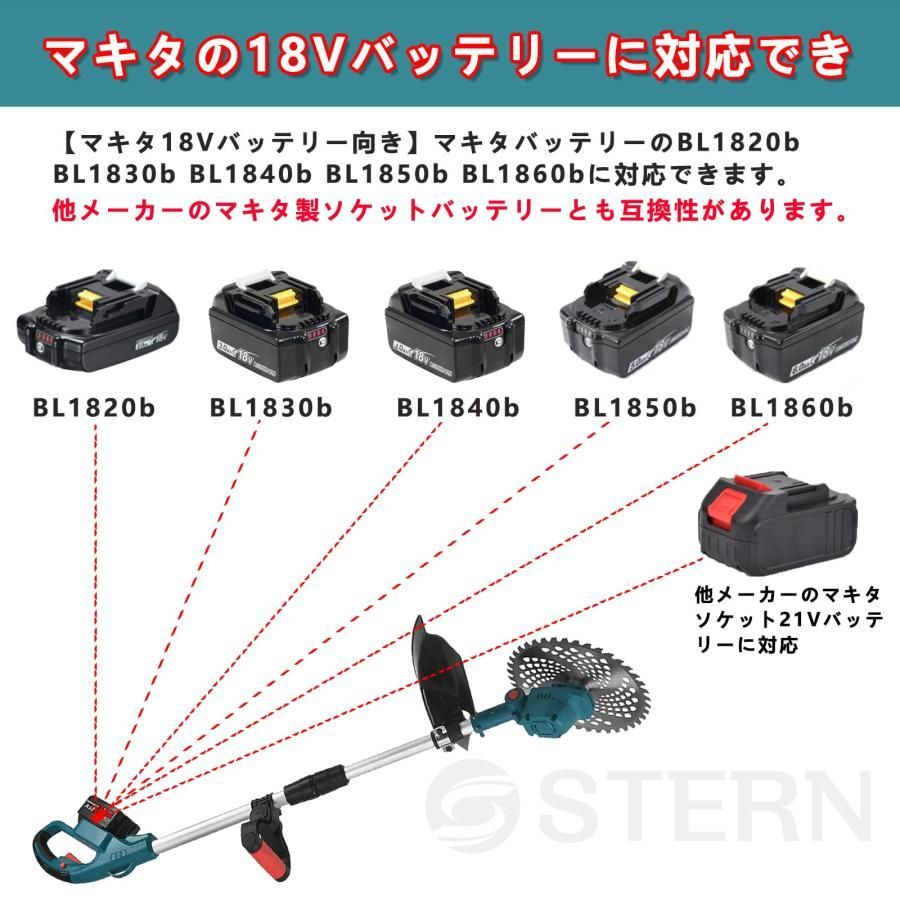 今日大特価 充電式草刈機 草刈り機 電動 軽量 トリマー マキタ18Vバッテリー使用可能 ブラシレスモータ付き 刈込幅250mm 伸縮式 グラストリマー  角度調整 雑草 除草 植木 - メルカリ