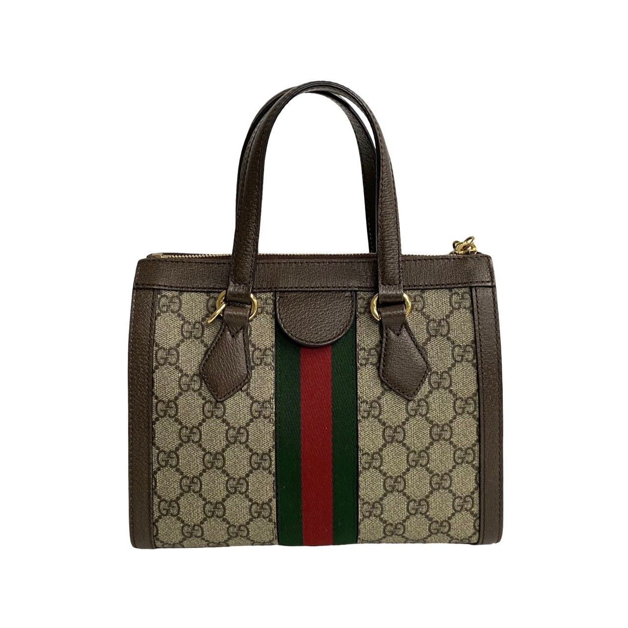 極 美品 GUCCI グッチ オフィディア GG ロゴ 金具 総柄 レザー