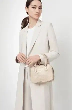 アイボリー色 レディース スーツ ロング ジャケット - ズボン