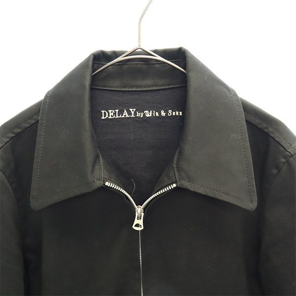 ディレイバイウィンアンドサンズ バックプリント ジップジャケット 1 ブラック Delay by Win&Sons メンズ   【221103】60cm身幅