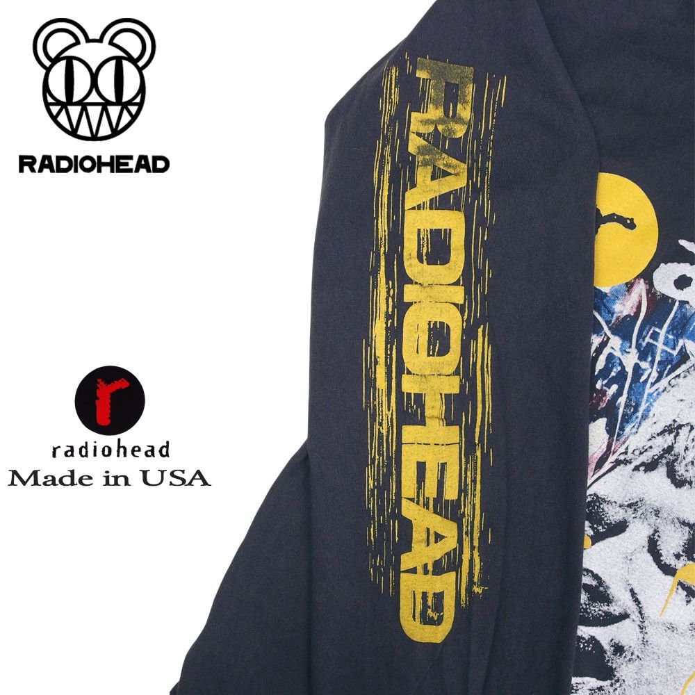 318 radiohead レディオヘッド ロンT 長袖 Tシャツ ブラック Lサイズ