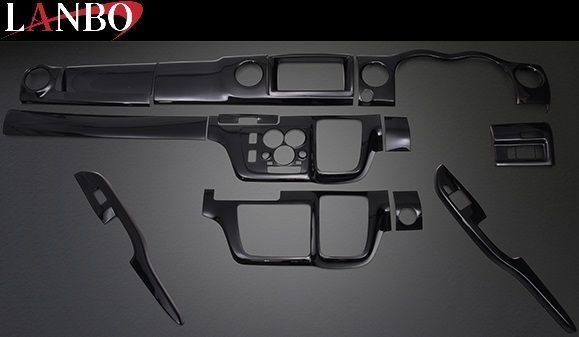【M's】 日産 E26 キャラバン ワイドボディ (2021.10-) LANBO 3Dインテリアパネル 14pcs (ピアノブラック) ランボ 社外品 パーツ 部品 内装 インテリア カスタム NISSAN CARAVAN WIDE P1203-BM126