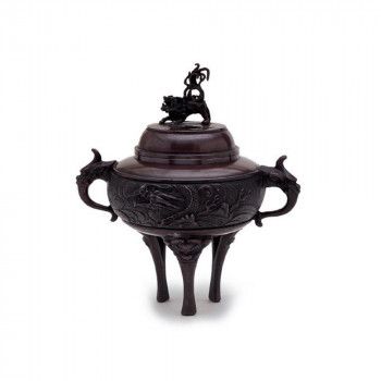 日本香堂 香炉 龍地紋 高岡銅器 79713