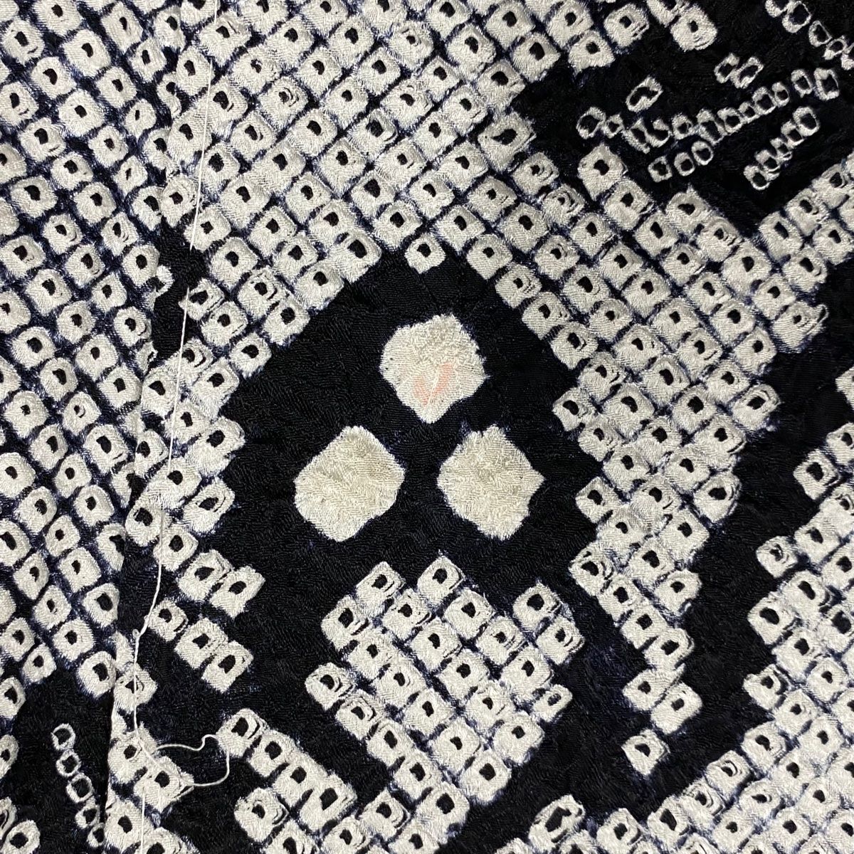 小紋 身丈166.5cm 裄丈67cm M 袷 あられ 縞 灰紫 正絹 美品 名品  