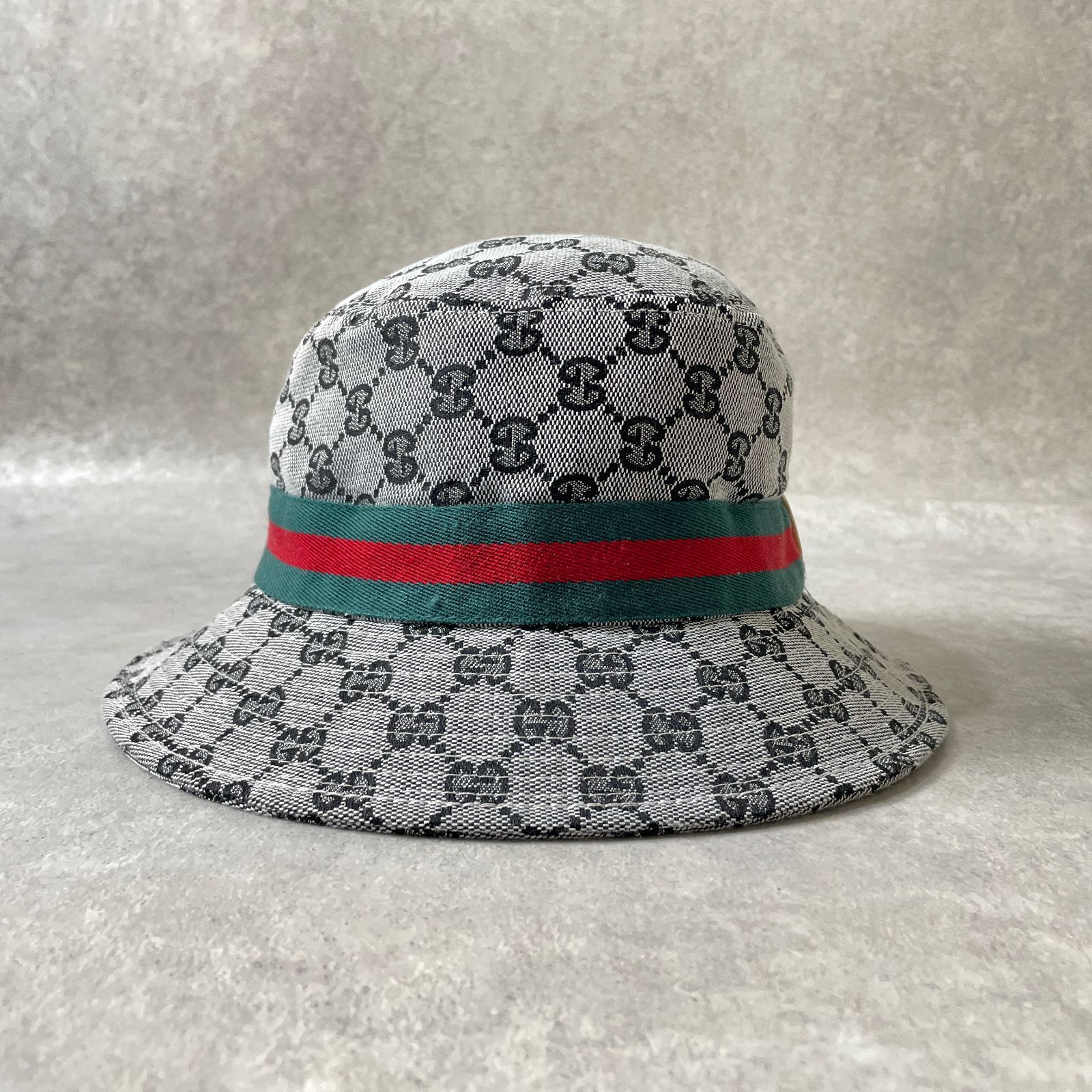 GUCCI レディースバケットハット GGパターン ヴィンテージ GUCCI VINTAGE ITALY製 シェリーライン GGパターン バケット
