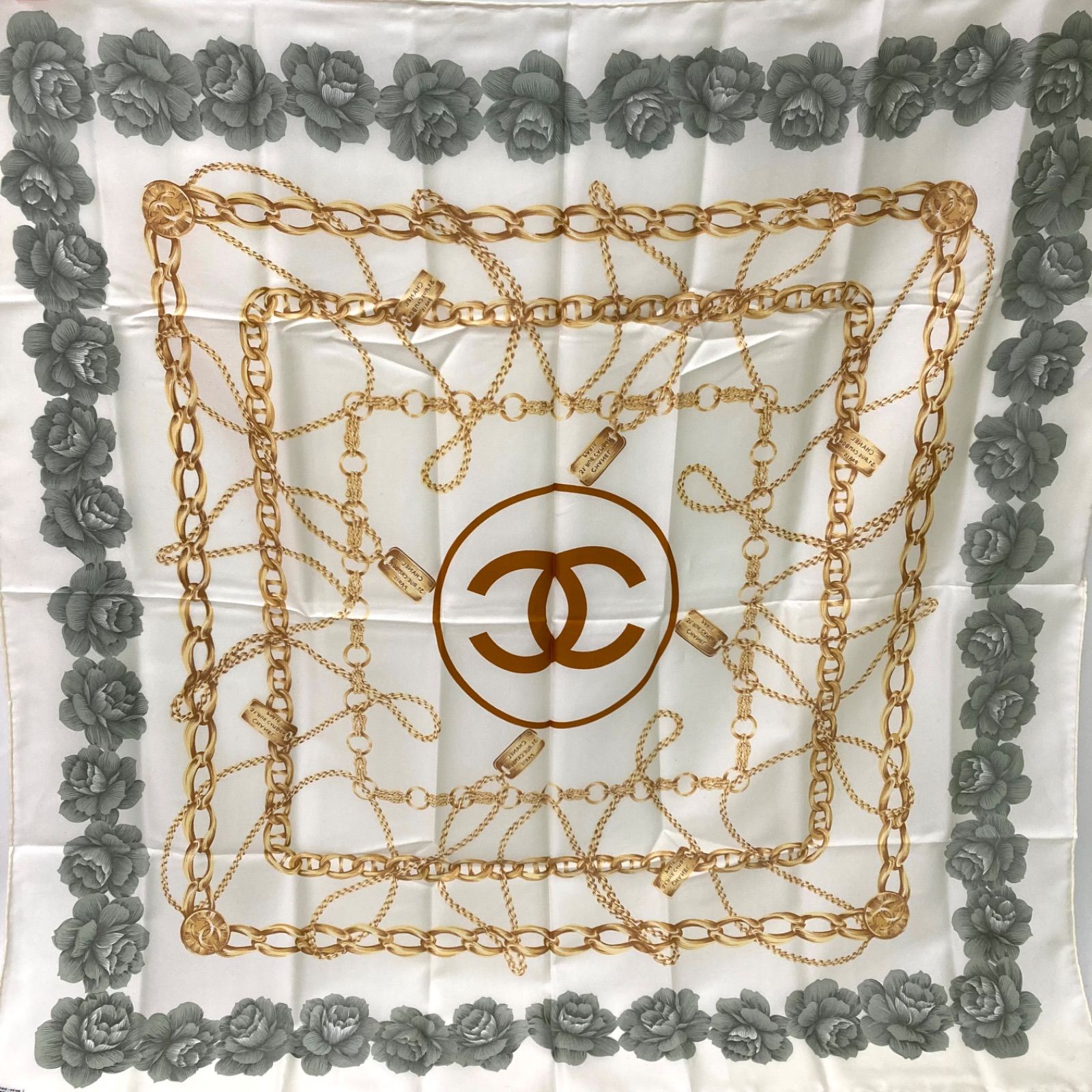 🌟最終価格🌟【CHANEL】シャネル スカーフ ゴールドチェーン 大判