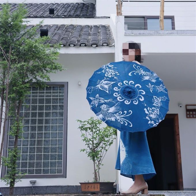 藍染布使用 蝋染め工芸