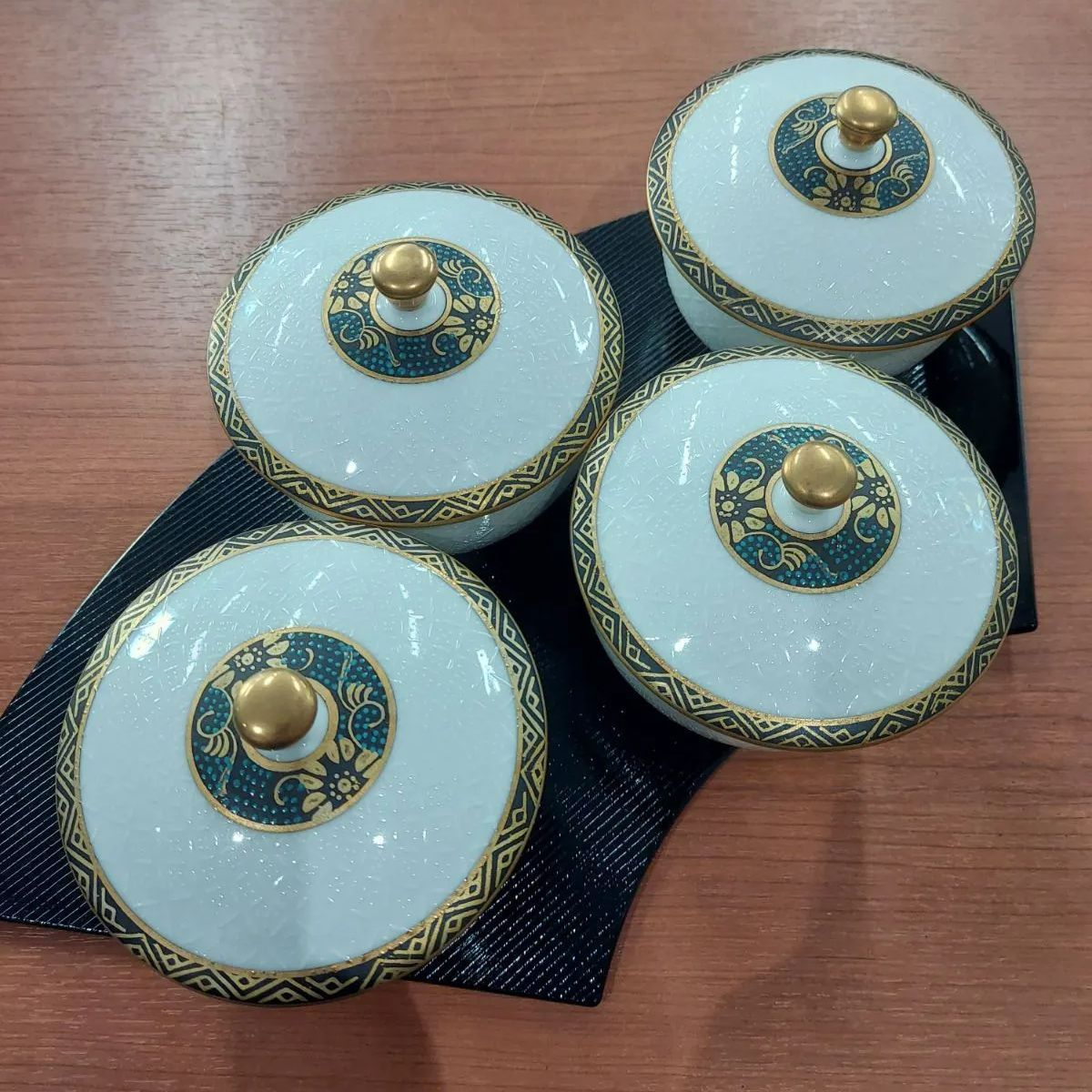 佐伯守美 益子焼 象嵌樹林文扁壺 共箱 佐伯守美】最上位作 象嵌泥彩