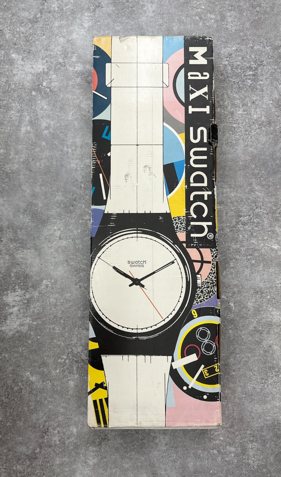 未使用】稀少◆立花ハジメMAXI SWATCH 2ｍの壁掛超巨大スウォッチ スウォッチ/壁掛け/インテリア/時計/MAXI SWATCH/立花ハジメ/コラボ