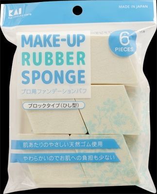 【3セット】 ファンデーションパフ　ひし型　６Ｐ 【 貝印 】 【 メイク 】