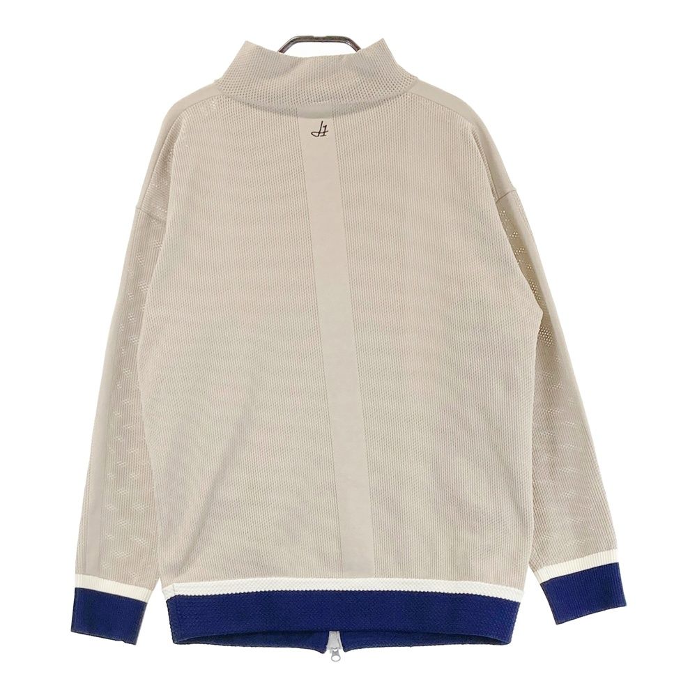 サイズ 5 HERG1 エルグワン ナイロン切替 ニット ジップジャケット ベージュ系 240101528281 ゴルフウェア メンズ ストスト