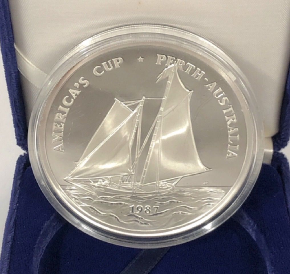 AMERICA'S CUP 1987 サモア 25ドル 銀貨 - メルカリ