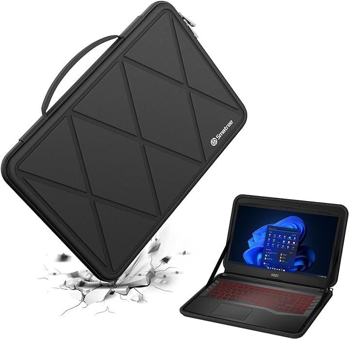 Smatree ハード EVA 保護スリーブケース 15.6インチ MSI Pulse GL66ノートパソコン、MSI 15/WF66 15.6インチシリーズ、MSI 防水( Black，  For MSI 15.6インチ（M98-2）)