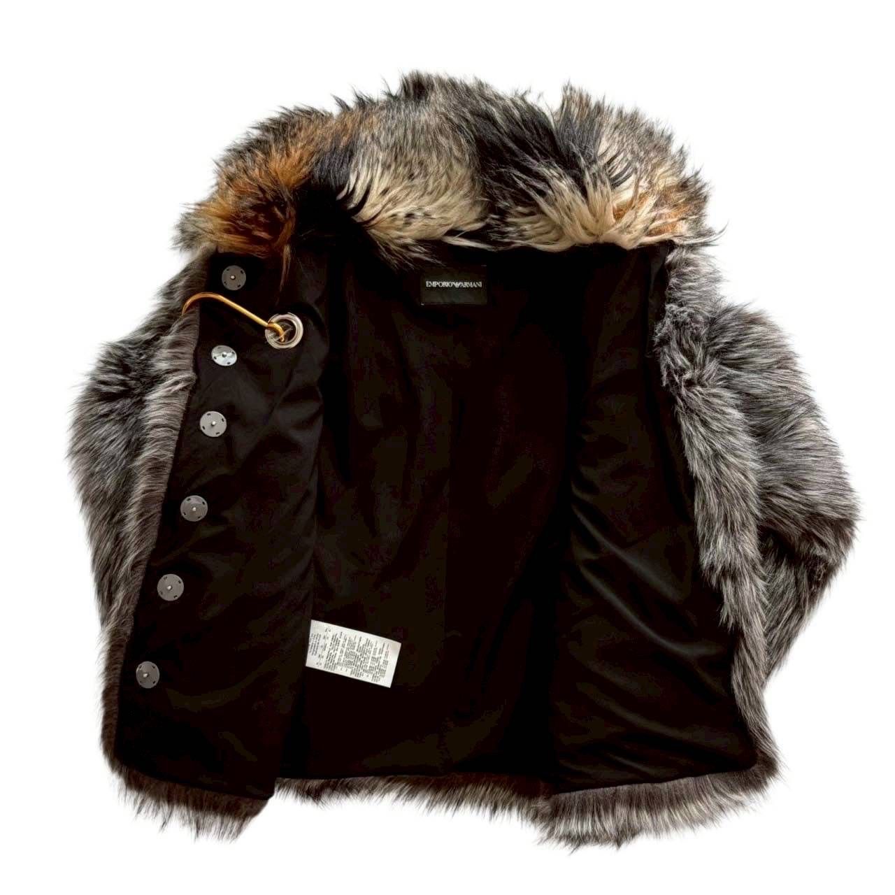 EMPORIO ARMANI エンポリオ アルマーニ ファーコート グレー 茶 1NB35T 