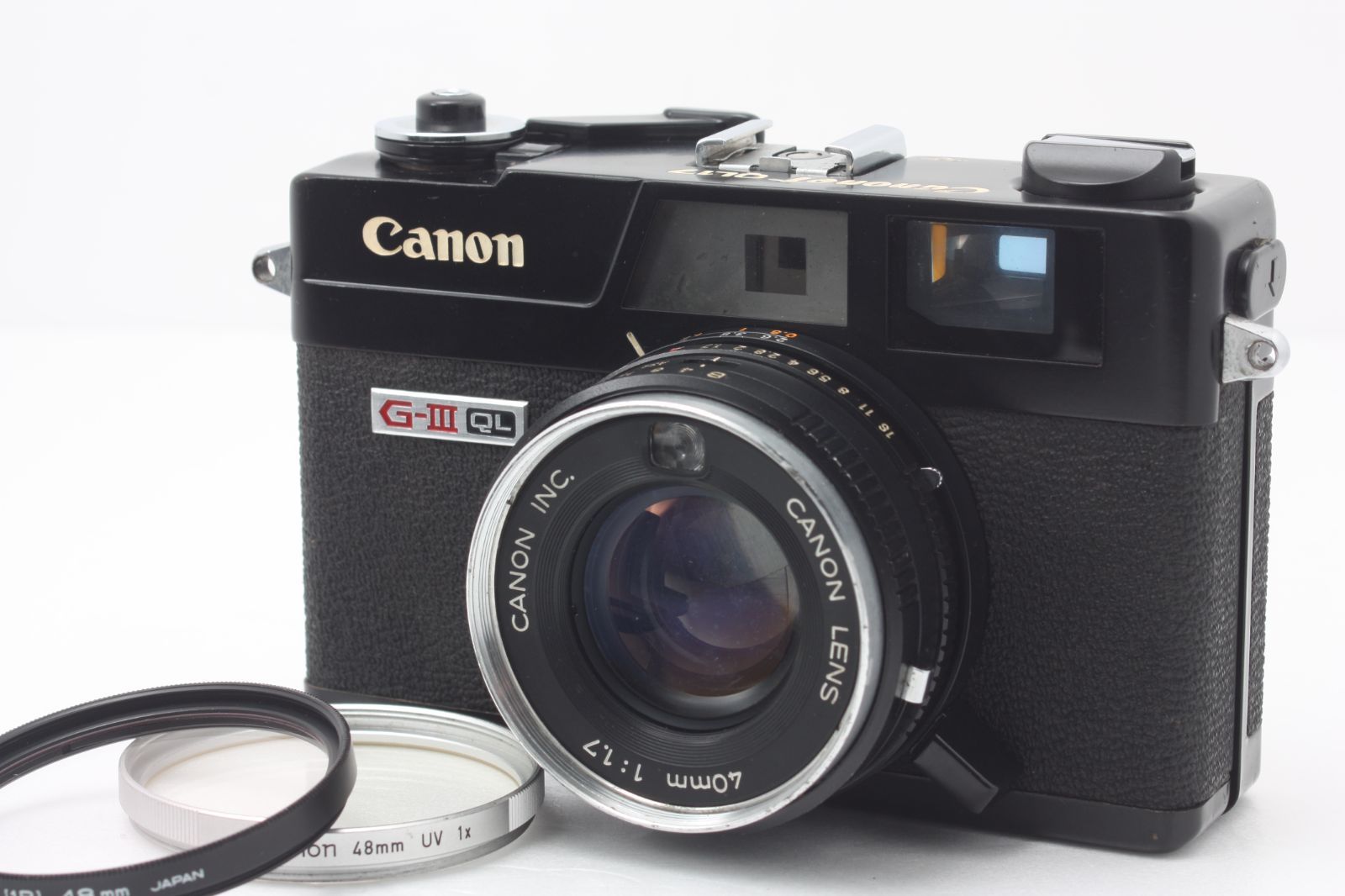 →Canon48mmUV1xCanonキャノン Canonet QL17 G-Ⅲ ブラック 完動品 #48a