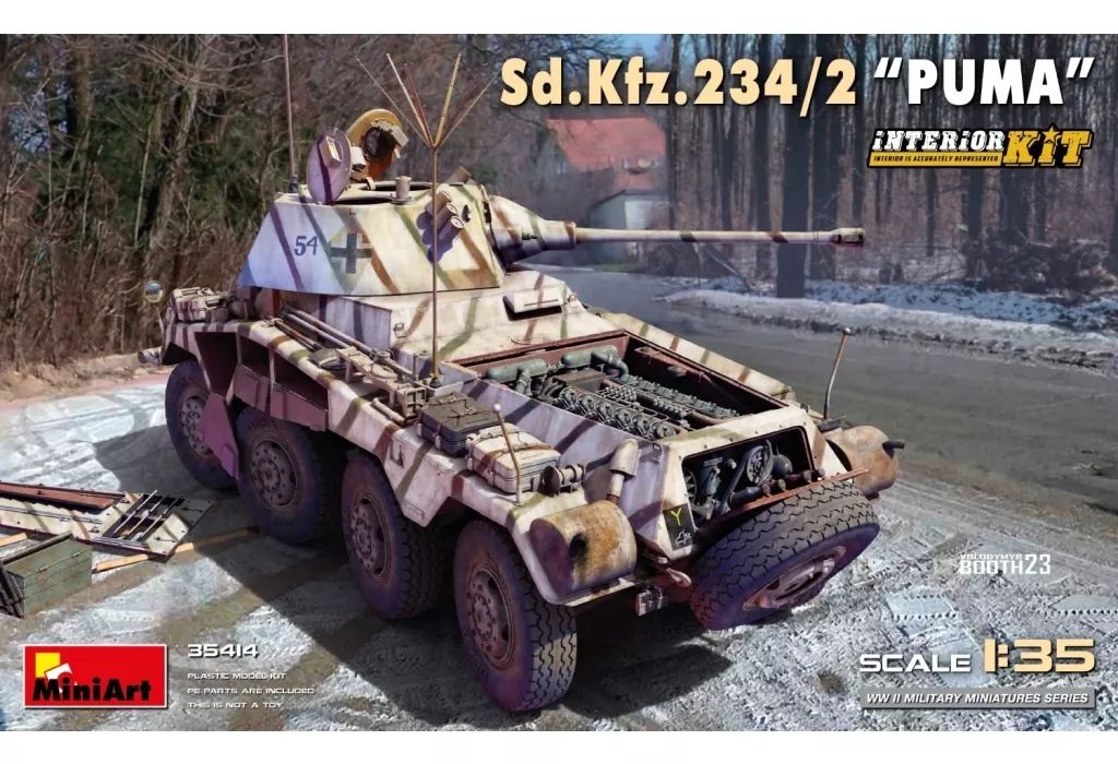 プラモデル 1|35 WW.II ドイツ軍 8輪重装甲車 Sd.Kfz.234|2 プーマ インテリアキット MA35414