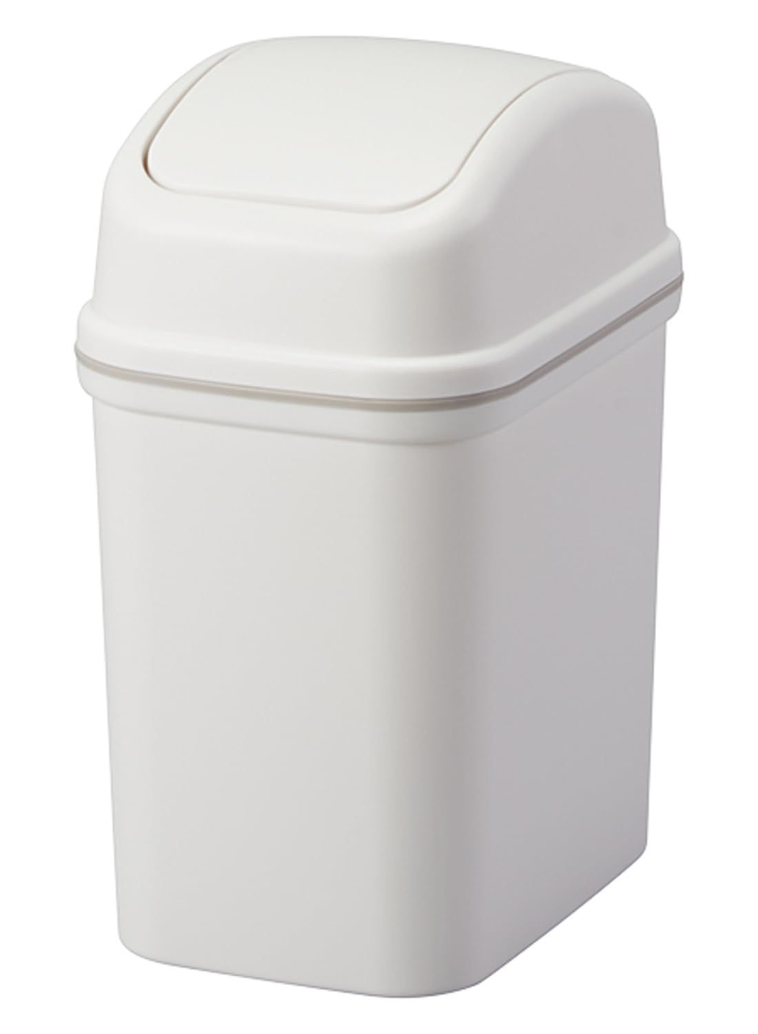 【特価商品】ホワイト フタ付 5.7L エバンスウィング ゴミ箱 くず入れ アスベル