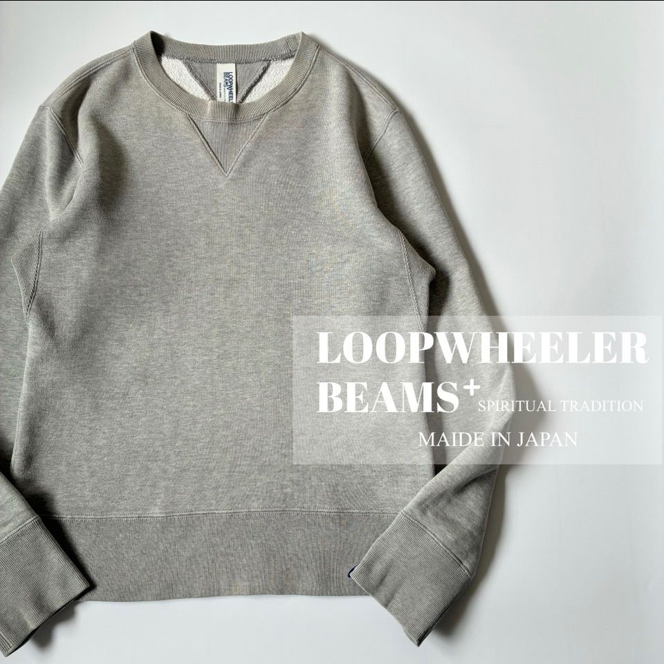 【美品】ループウィラー両Vガゼット　スウェットS LOOPWHEELER(ループウィラー) / スウェット/S/コットン/GRY/無地