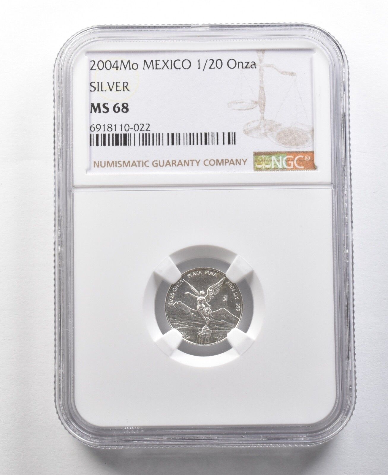 2004 Mo メキシコ 1|20 オンザ シルバー リベルタード MS68 NGC
