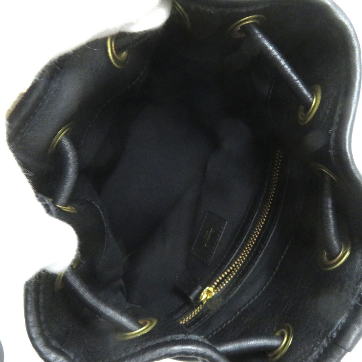 美品△S.MANO エスマーノ DRAWSTRING BAG SMALL オールレザー ドロー 