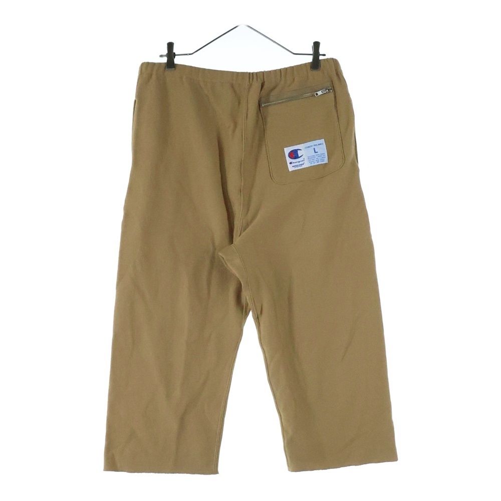 UNDERCOVER アンダーカバー ×Champion チャンピオン リバースウィーブ カットオフ ドローストリング スウェットパンツ ブラウン C8-B206