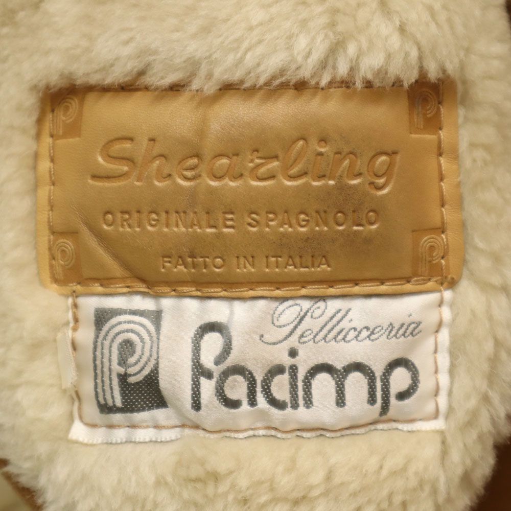 Shearling 80s ヴィンテージ ムートンコート 46 ブラウン Shearling