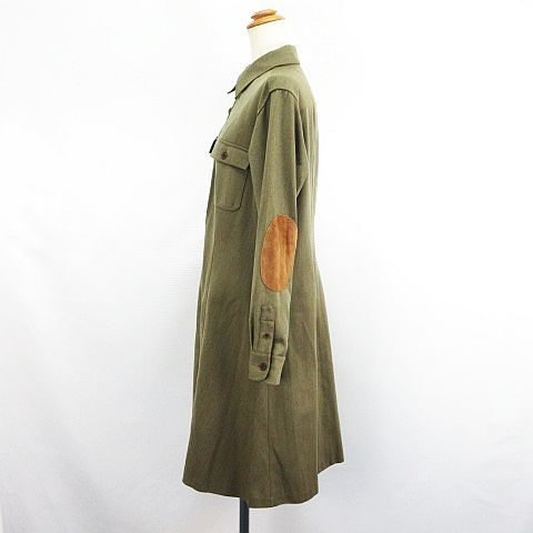 ☆【美品】ラルフローレン シャツワンピース ミモレ丈 カシミア