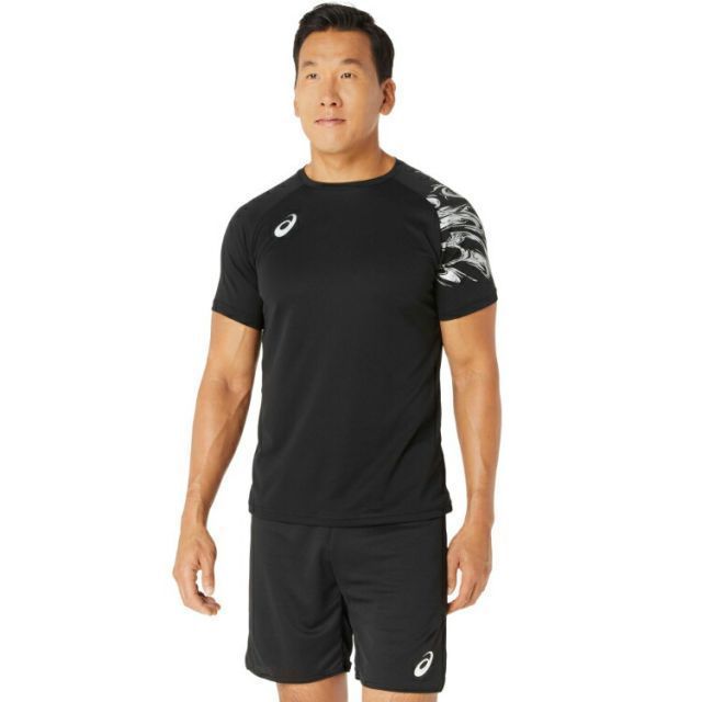 asics アシックス DRY SS T SHIRT パフォーマンスブラックXピュアシルバー 5XL 2051A328 2 | スポーツ用品 スポーツ グッズ ツール アクセサリー 雑貨 小物 使いやすい バレーボール 衣類 メンズ 男性用