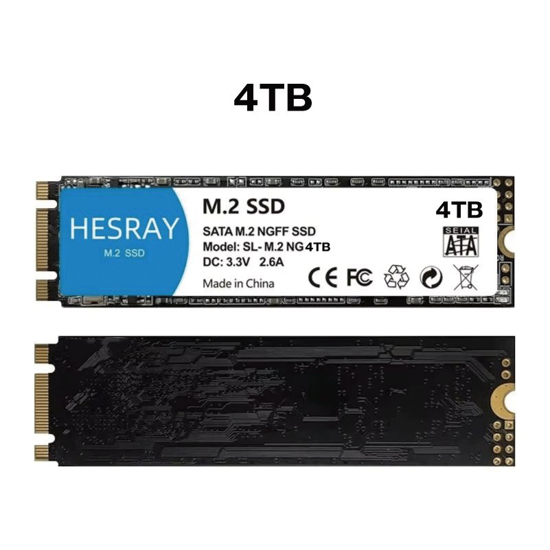 HESRAY M2 SSD 4TB NVMe1.4 M.2 2280 PCIe3.0*4 SATA3 3D NANDハードディスク 内臓ソリッドステートドライブ Read 7 000MBs Write 4 600MBs
