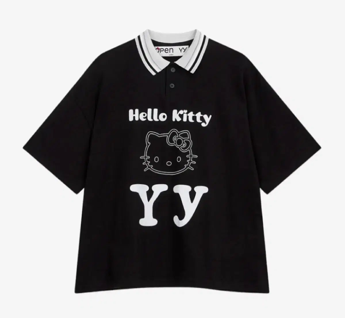 Open YY オープンワイワイ x ハローキティ Collared T ー Shirt B