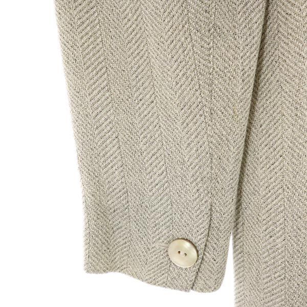 マックスマーラ イタリア製 ウール シルク ブレンド ヘリンボーン柄  