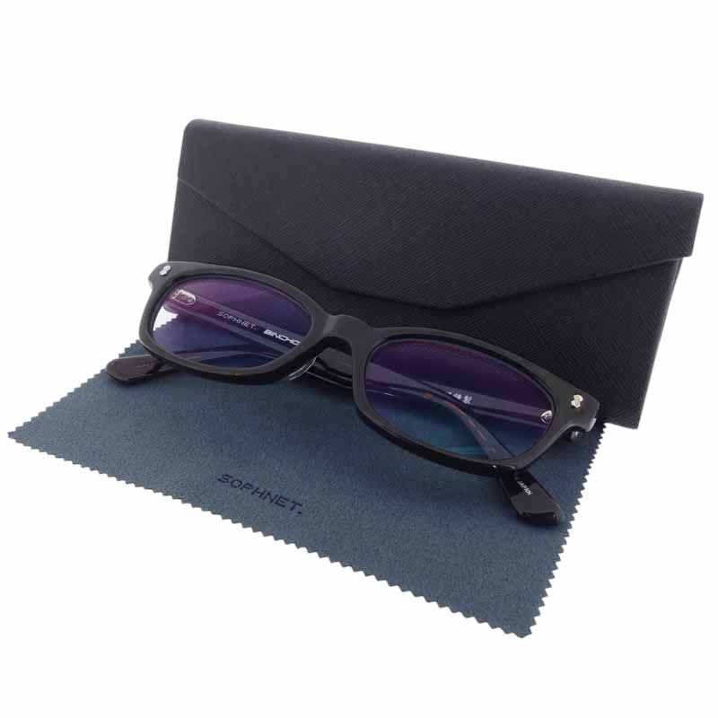 ソフネット|SOPHNET × 金子眼鏡 BINCHOTAN GLASSES 備長炭 フレーム サングラス ダークブラウン サイズ ユニセックス表記なし