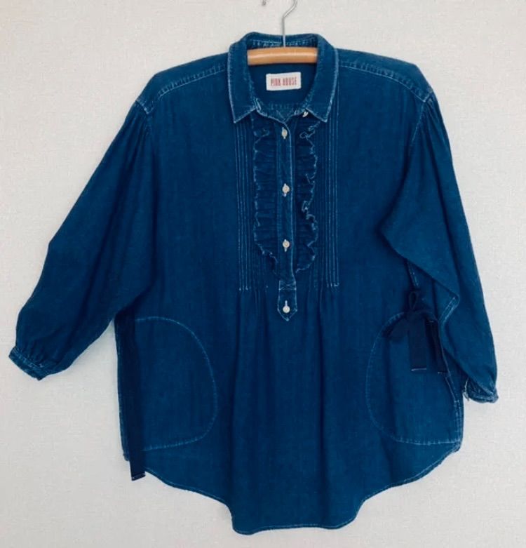 ヴィンテージ PINKHOUSE チュニック 長めゆったりデニム 妊婦服 新品 